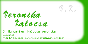 veronika kalocsa business card